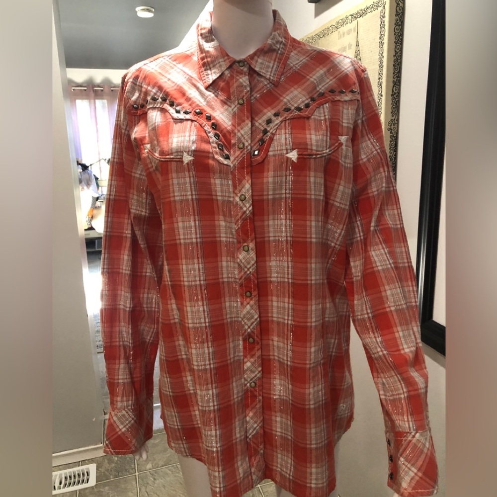 Women’s Red Plaid Western Shirt by Ariat